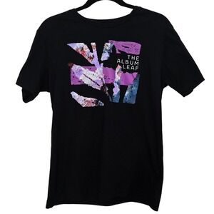 The‎ Album Leaf Band T-Shirt S Black Abstract Graphic Indie Post Rock Tee